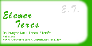 elemer tercs business card